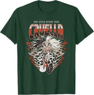 Disney Villains Cruella De Vil 1961 Speed Demon Tour Band T-Shirt - T-Shirt | Forest
