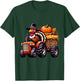 Turkey And Tractors Boys Kids Girls Thanksgiving Hayride T-Shirt - T-Shirt | Forest