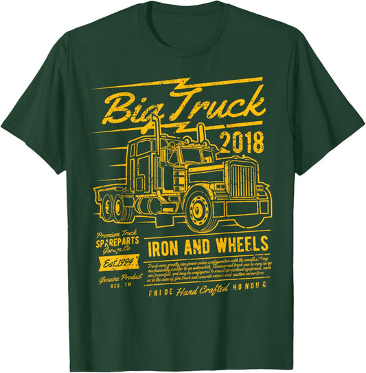 18-Wheeler Semi-Trailer Truck Drivers Big Rig Trucking Shirt T-Shirt - T-Shirt | Forest