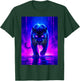 Une panthère féroce Brille dans des Flammes électriques Violettes et Roses T-Shirt - T-Shirt | Forest