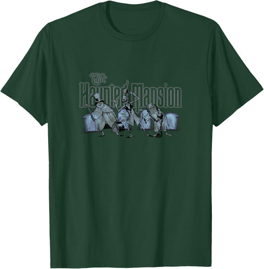 The Haunted Mansion Hitchhiking Ghosts Graveyard Shot T-Shirt - T-Shirt | Forest