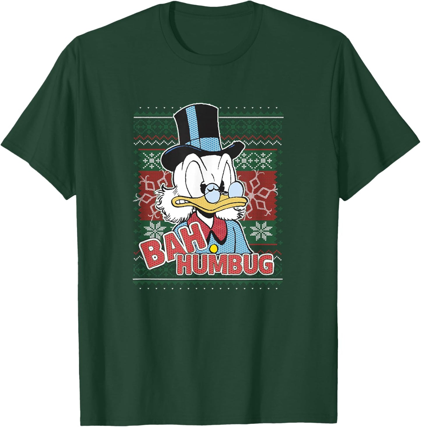 Disney DuckTales Christmas Scrooge McDuck Bah Humbug Small T-Shirt - T-Shirt | Forest