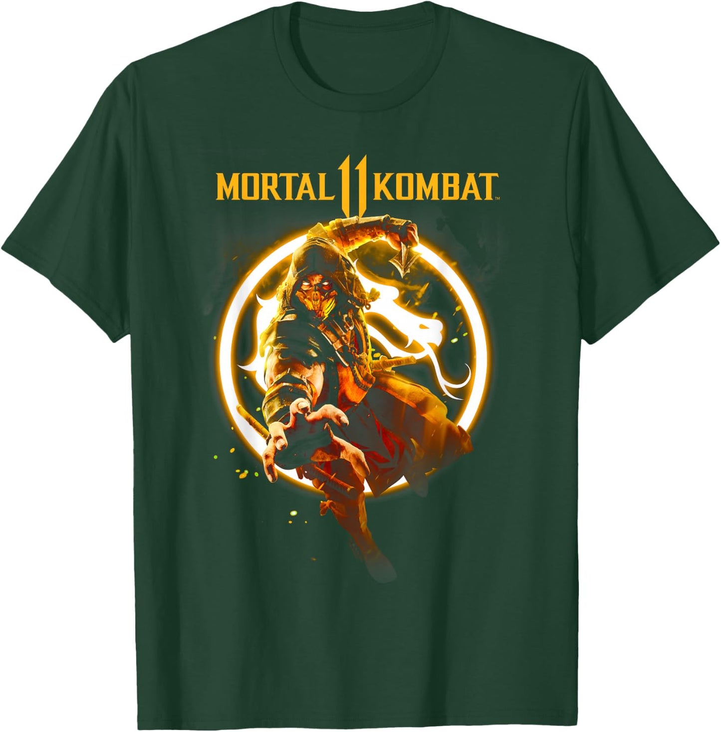 Mortal Kombat 11 Scorpion Flames T-Shirt - T-Shirt | Forest