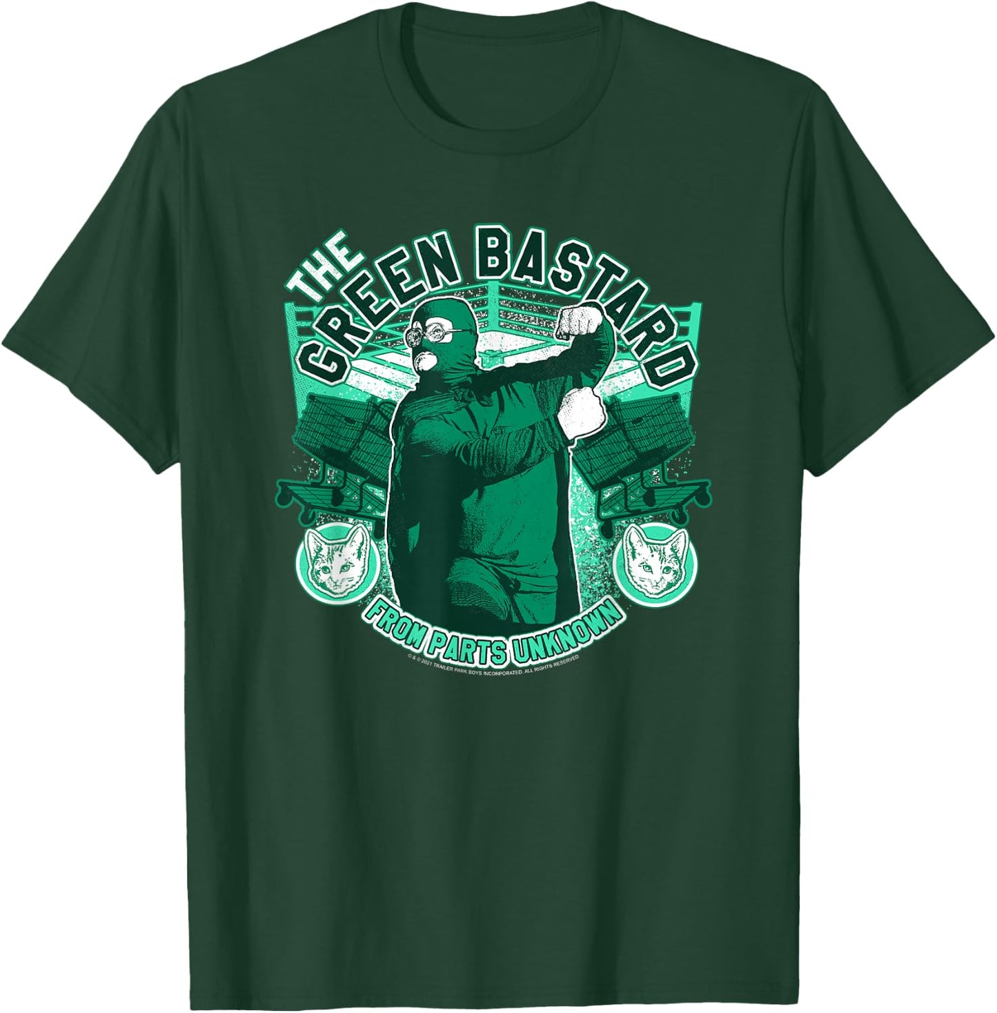 Ripple Junction x Trailer Park Boys The Green Wrestler , Black, S T-Shirt - T-Shirt | Forest