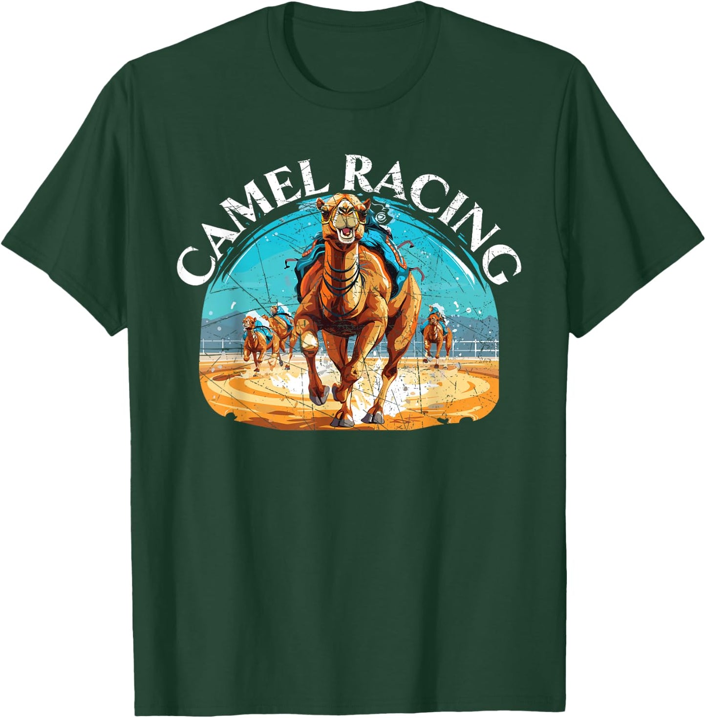 Camel Racing Animal Race Hump Camel Riding Desert Sport T-Shirt - T-Shirt | Forest