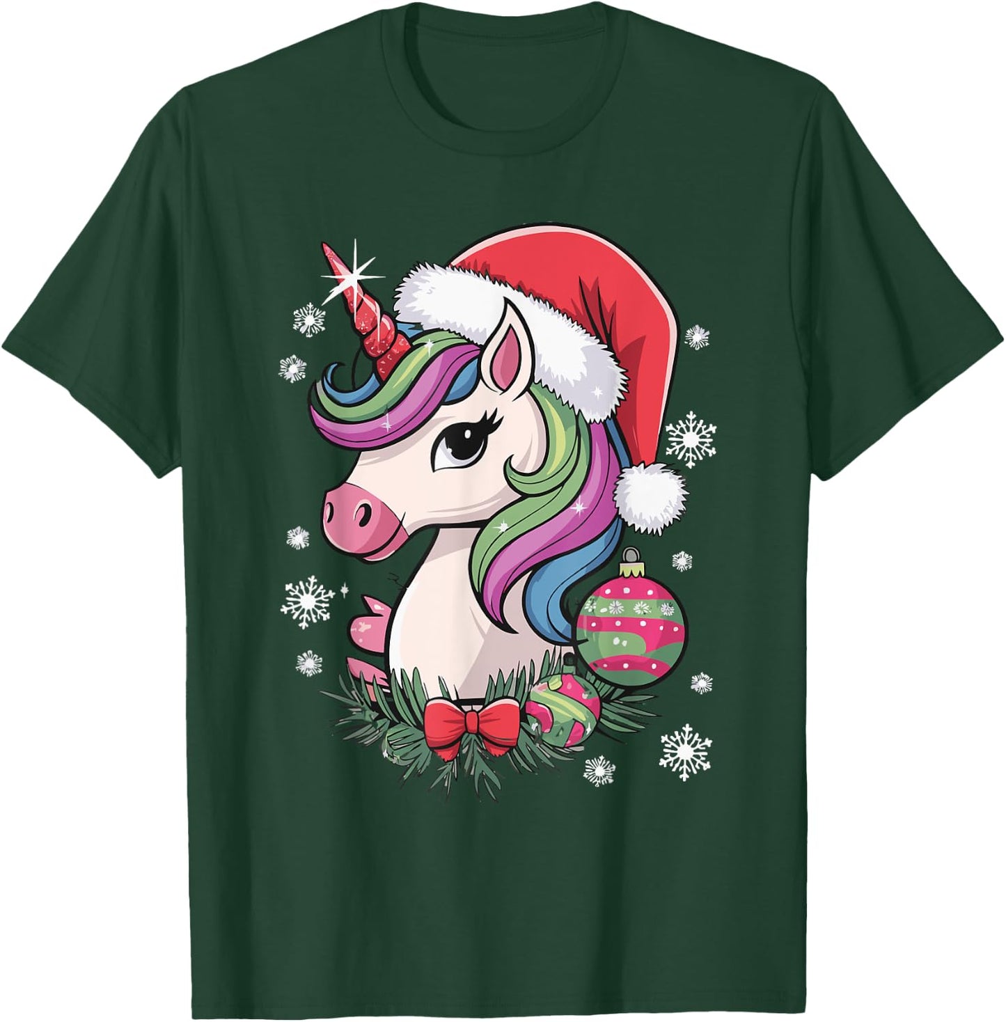 Unicorn Christmas T-Shirt - T-Shirt | Forest