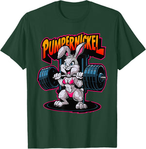 Gym Workout Sport Rabbit Pumpenickel , black T-Shirt - T-Shirt | Forest