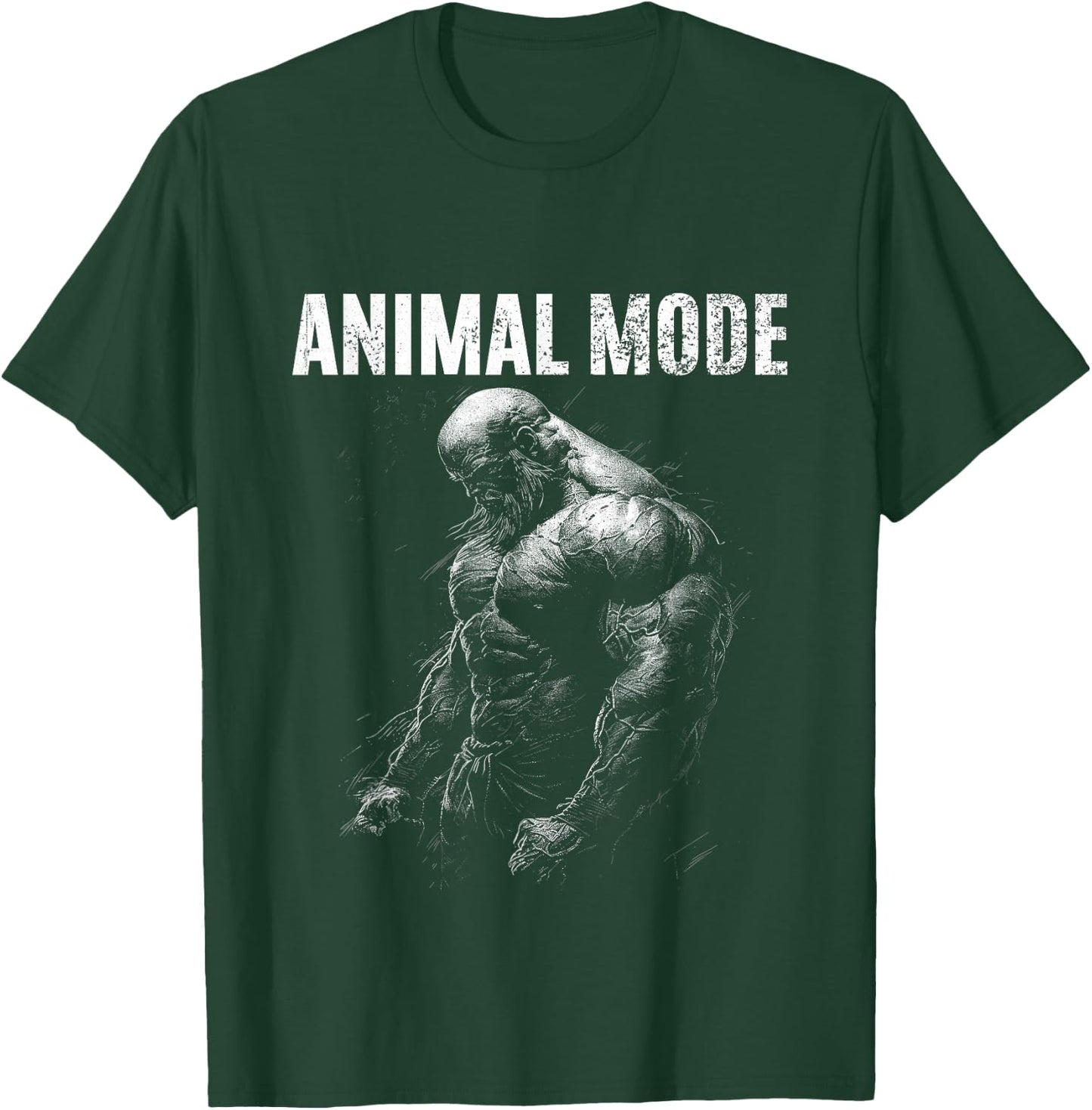 Bodybuilder Spruch Training Animal Mode T-Shirt - T-Shirt | Forest