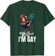 Gay Pride Funny Sitting on a Rooster Fabulous Humour T-Shirt - T-Shirt | Forest