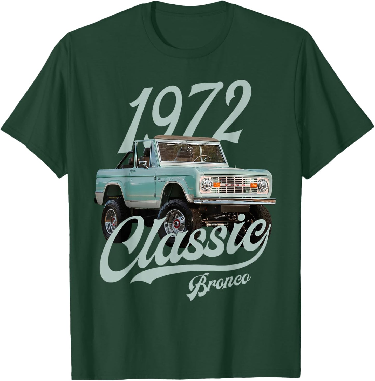 Classic bronco 1972 Blue White T-Shirt - T-Shirt | Forest