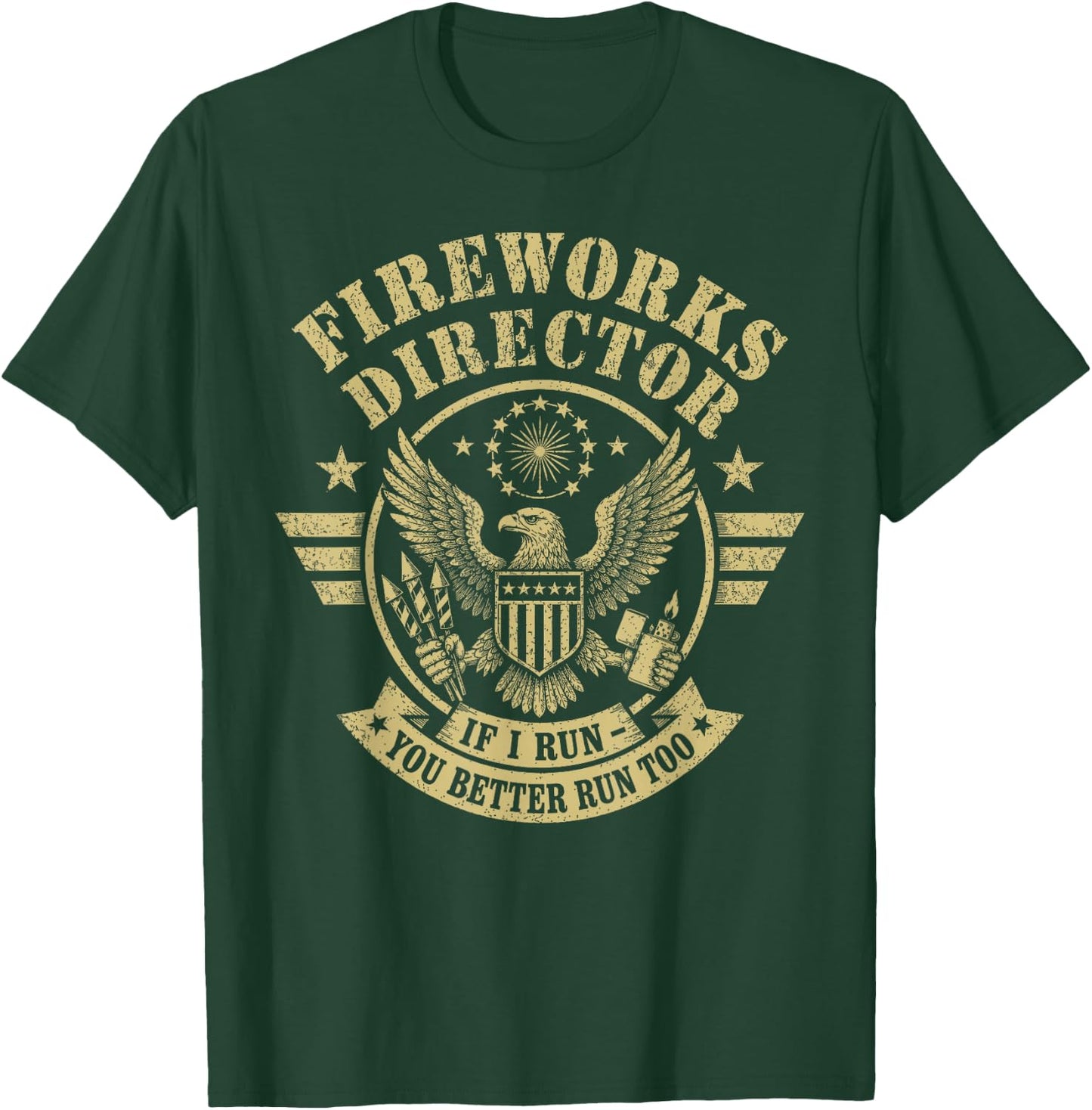 4th of July Memorial Day Boom, Patriotic Fireworks Director T-Shirt - T-Shirt | Forest