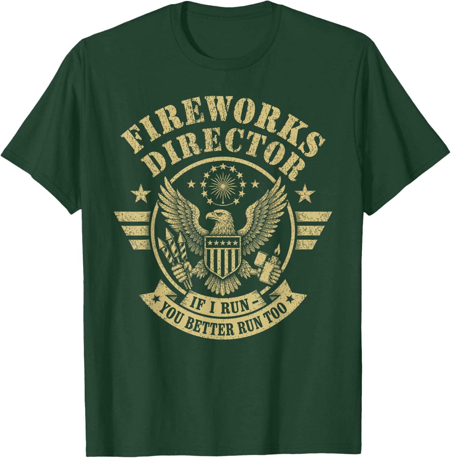 4th of July Memorial Day Boom, Patriotic Fireworks Director T-Shirt - T-Shirt | Forest