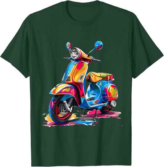 Motorroller Mofa Moped Scooter Rollerfahrer Geschenke T-Shirt - T-Shirt | Forest
