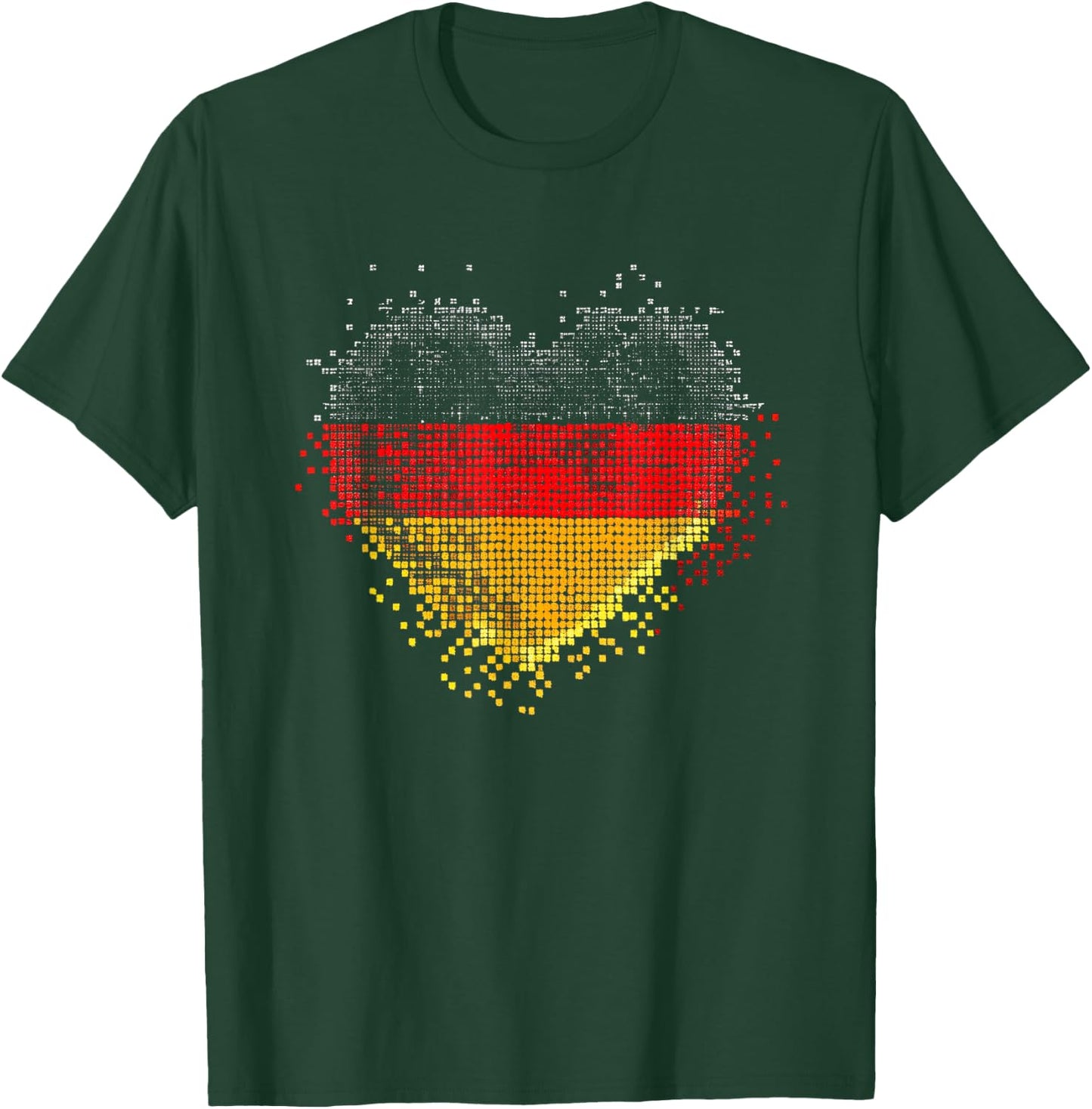 Deutschland Deutsche Flagge Herz T-Shirt - T-Shirt | Forest