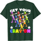 Get Your Cray On Dabbing Crayons Back to School Shirt Kids T-Shirt - T-Shirt | Forest
