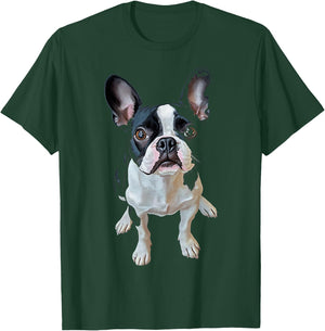 Boston Terrier Dog Motif Pet Art Boston Terrier Men Women Kids T-Shirt - T-Shirt | Forest