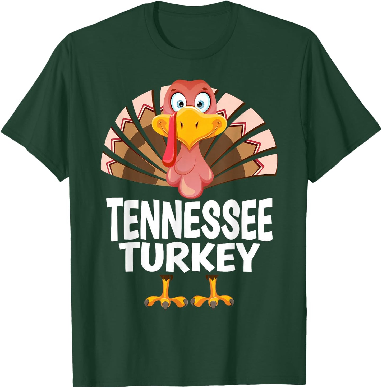 Thanksgiving Tennessee Turkey Matching Pajama T-Shirt - T-Shirt | Forest