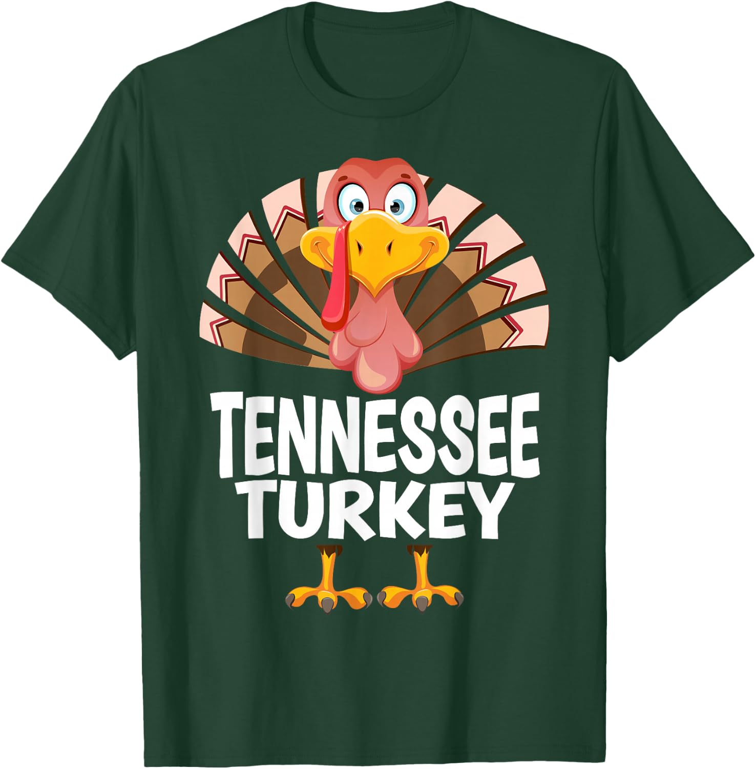 Thanksgiving Tennessee Turkey Matching Pajama T-Shirt - T-Shirt | Forest