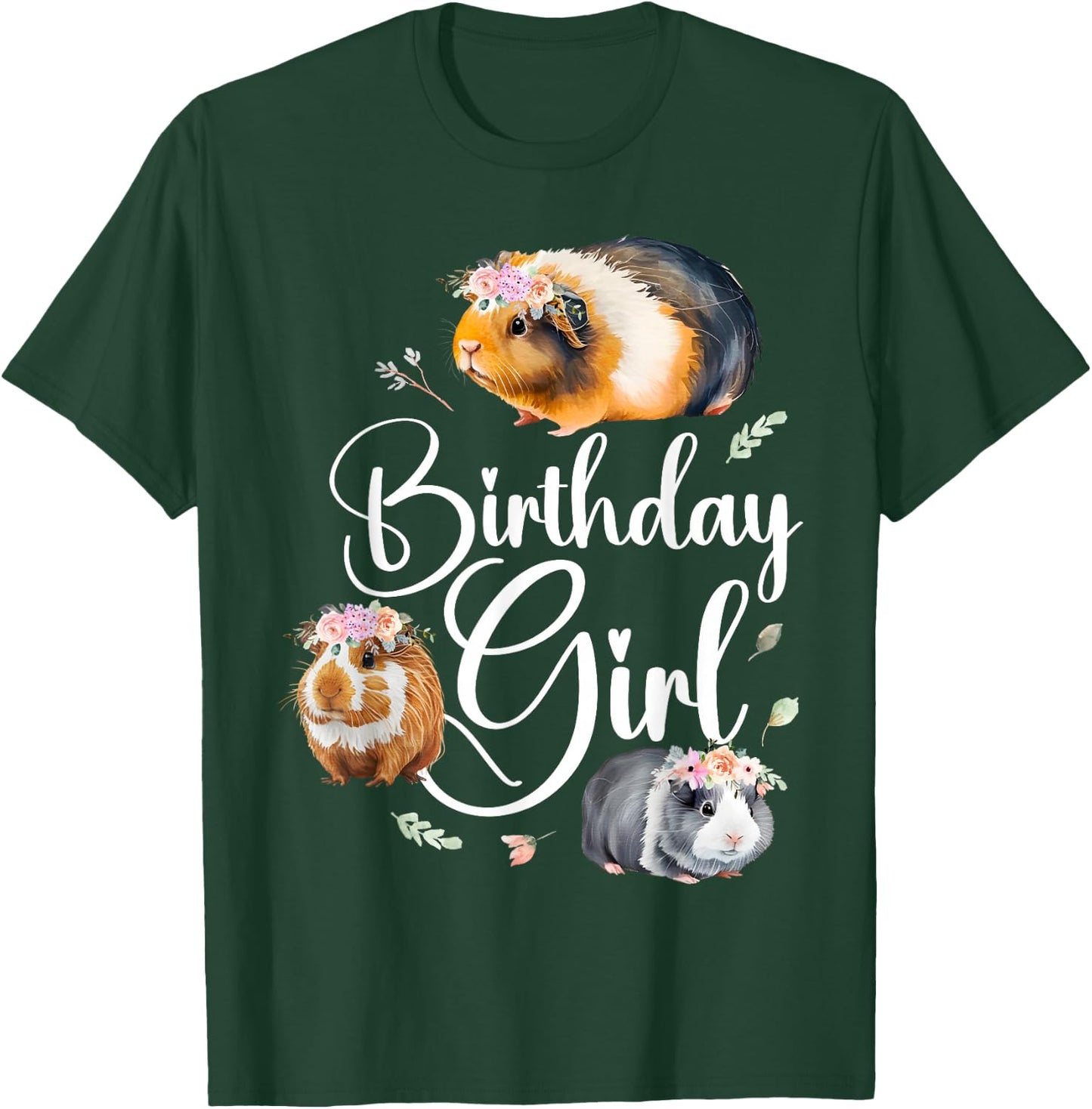 Guinea Pig Birthday Girl T-Shirt - T-Shirt | Forest