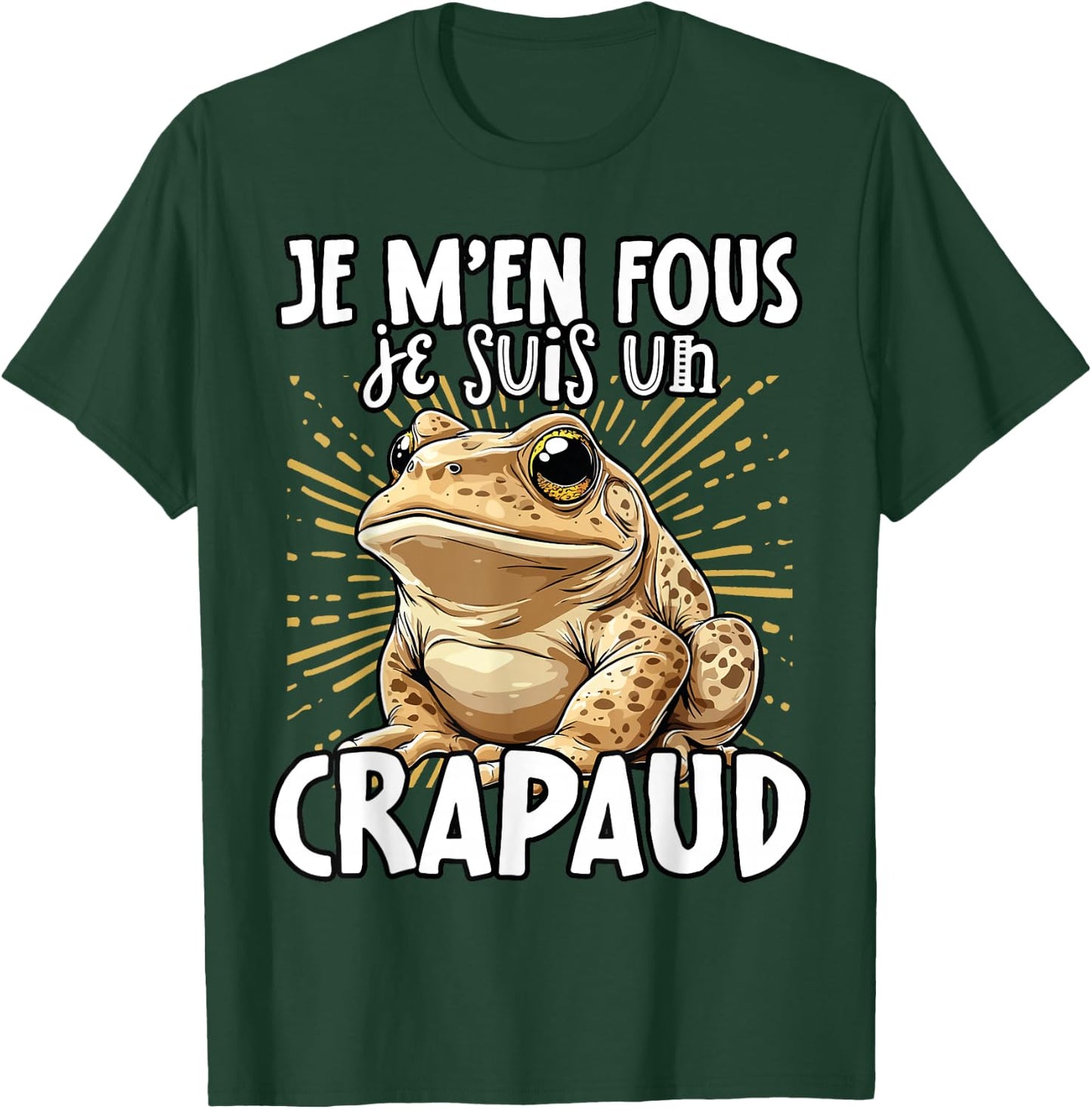 Je M'en Fous Je Suis Un Toad - Cute Toad , Black, S T-Shirt - T-Shirt | Forest