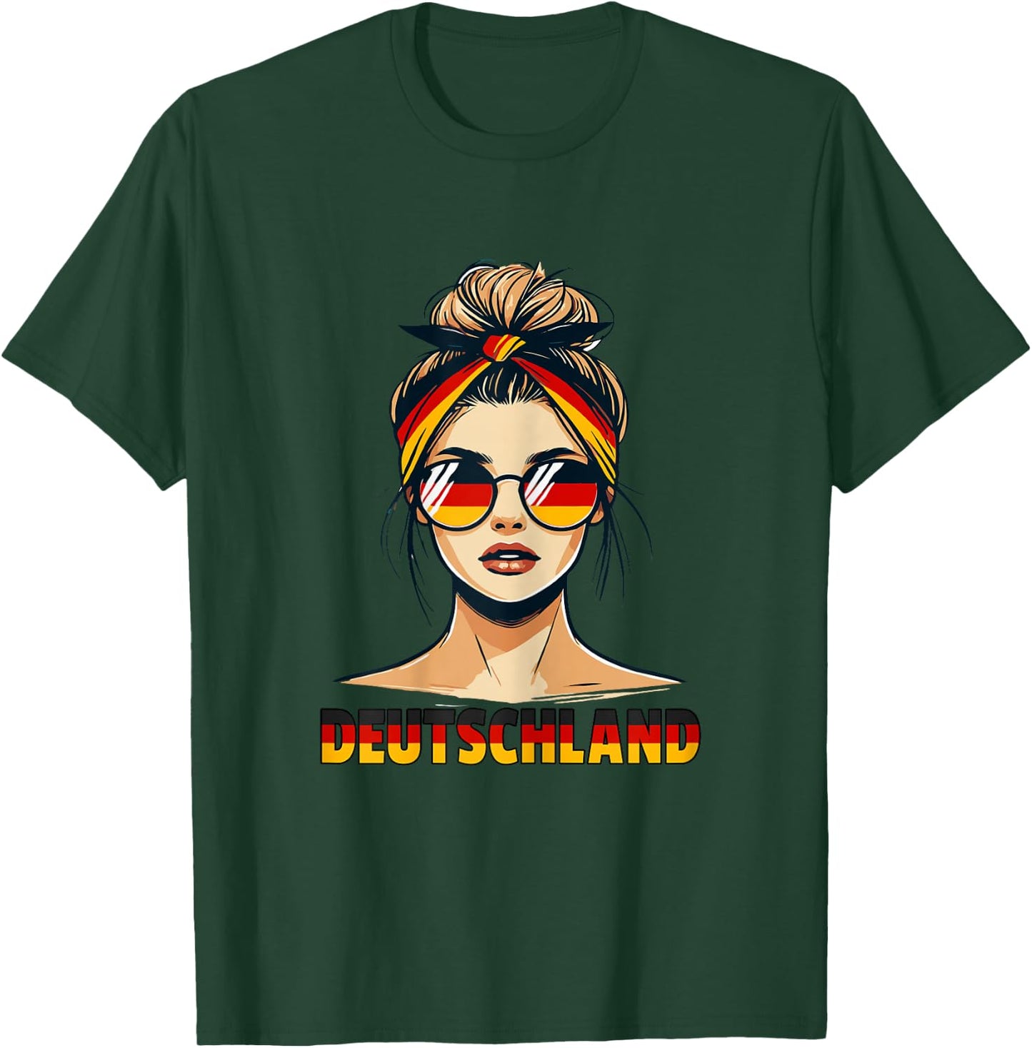 Deutsches Mädchen liebt Deutschland Flagge Deutsches Mädchen Deutschland T-Shirt - T-Shirt | Forest