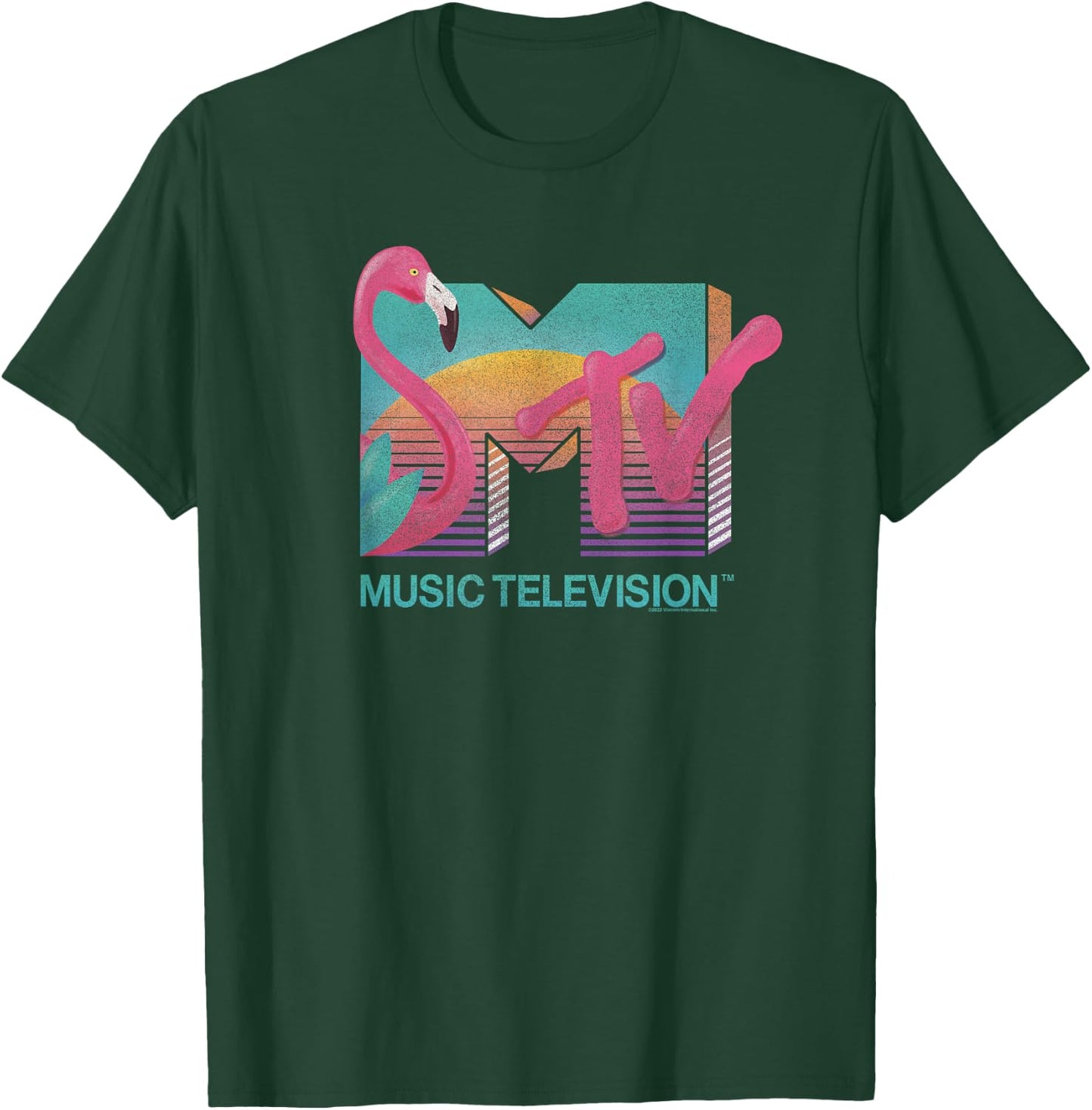 MTV Flamingo Sunset , black T-Shirt - T-Shirt | Forest