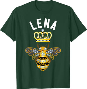 Lena Name Lena Birthday Gifts Queen Crown Bee Lena T-Shirt - T-Shirt | Forest