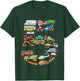 Kids 5th Birthday For Boys Cars Vehicles ,Fire Truck, Airplane T-Shirt - T-Shirt | Forest