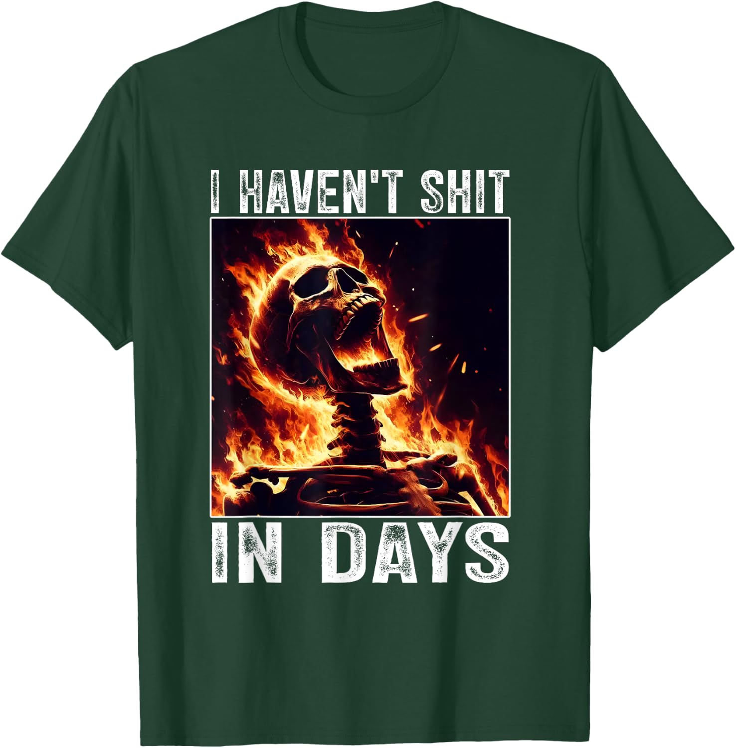 I Haven't Shit in Days, IBS Tummy Ache Stomach Issues T-Shirt - T-Shirt | Forest