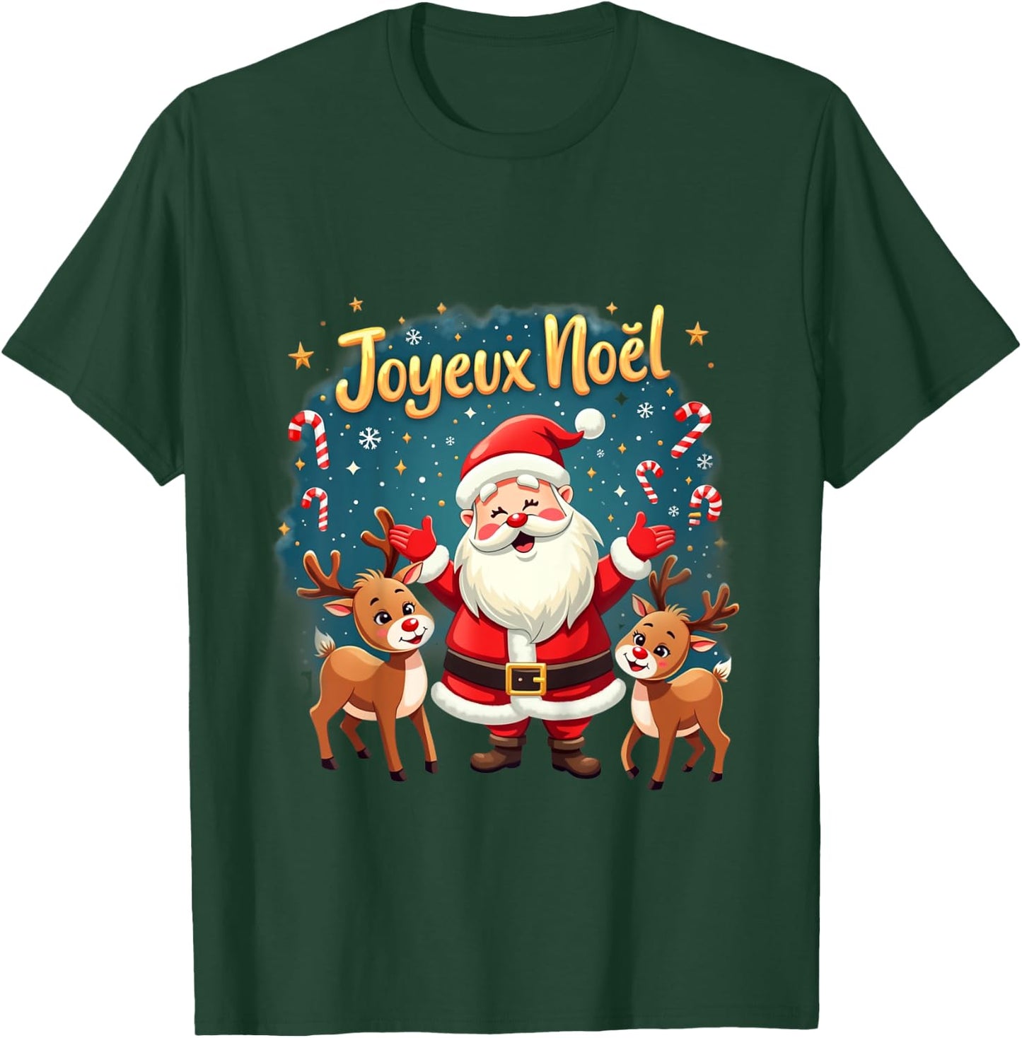Kids Merry Christmas Funny Drawing For Kids , Black, 2 T-Shirt - T-Shirt | Forest