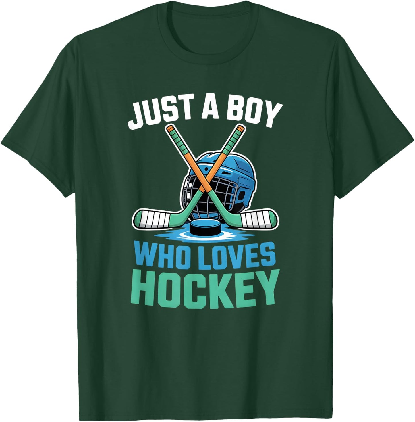 Boys Hockey T-Shirt - T-Shirt | Forest