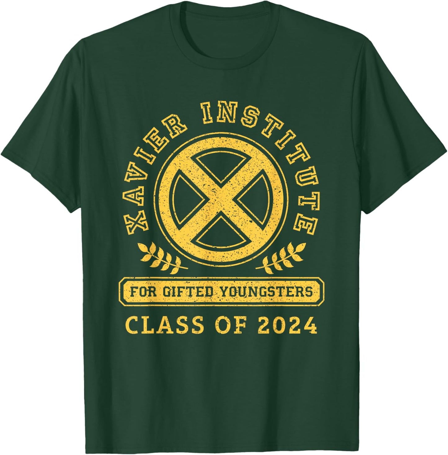 Marvel X-Men Xavier Institute Class of 2024 Grad Graduation , Black, S T-Shirt - T-Shirt | Forest