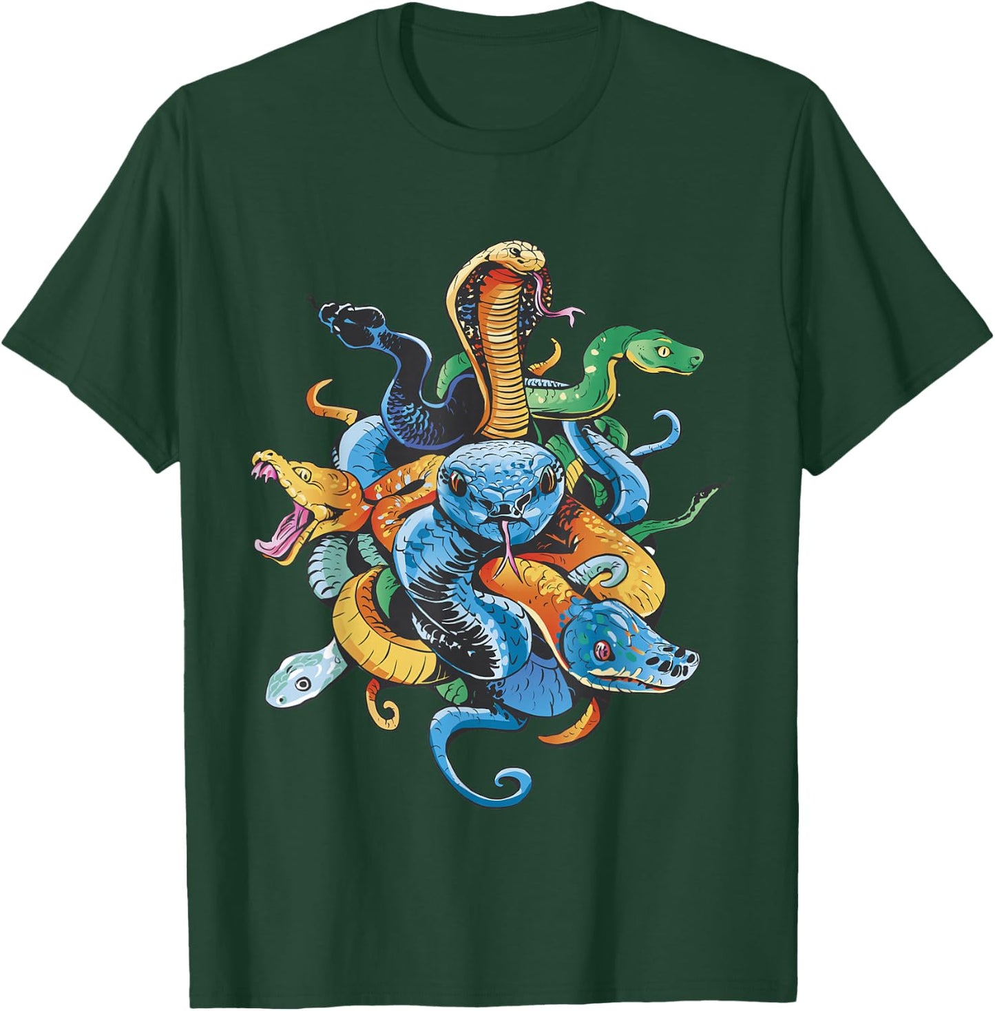 Schlange Tiermotiv Reptilien Tier Schlange T-Shirt - T-Shirt | Forest