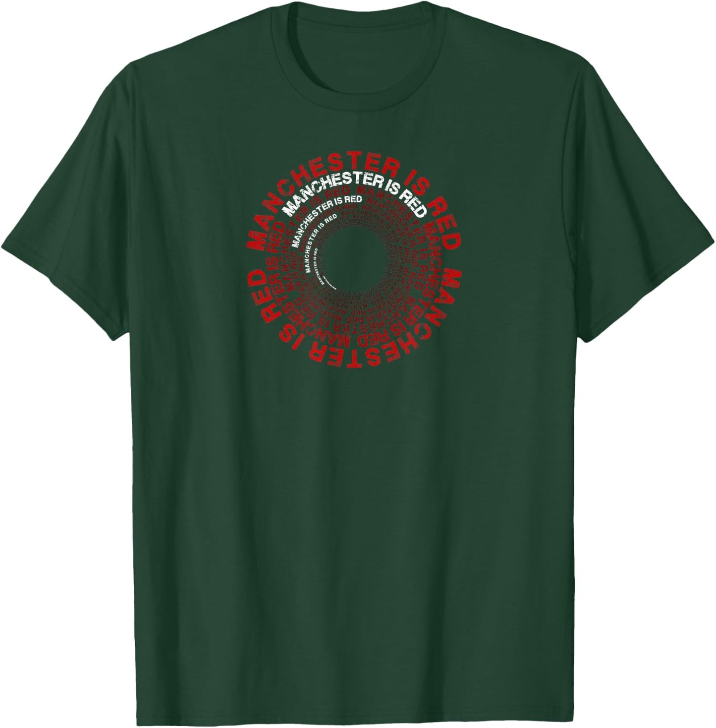 Manchester is Red Circular Funny United Football Supporter T-Shirt - T-Shirt | Forest