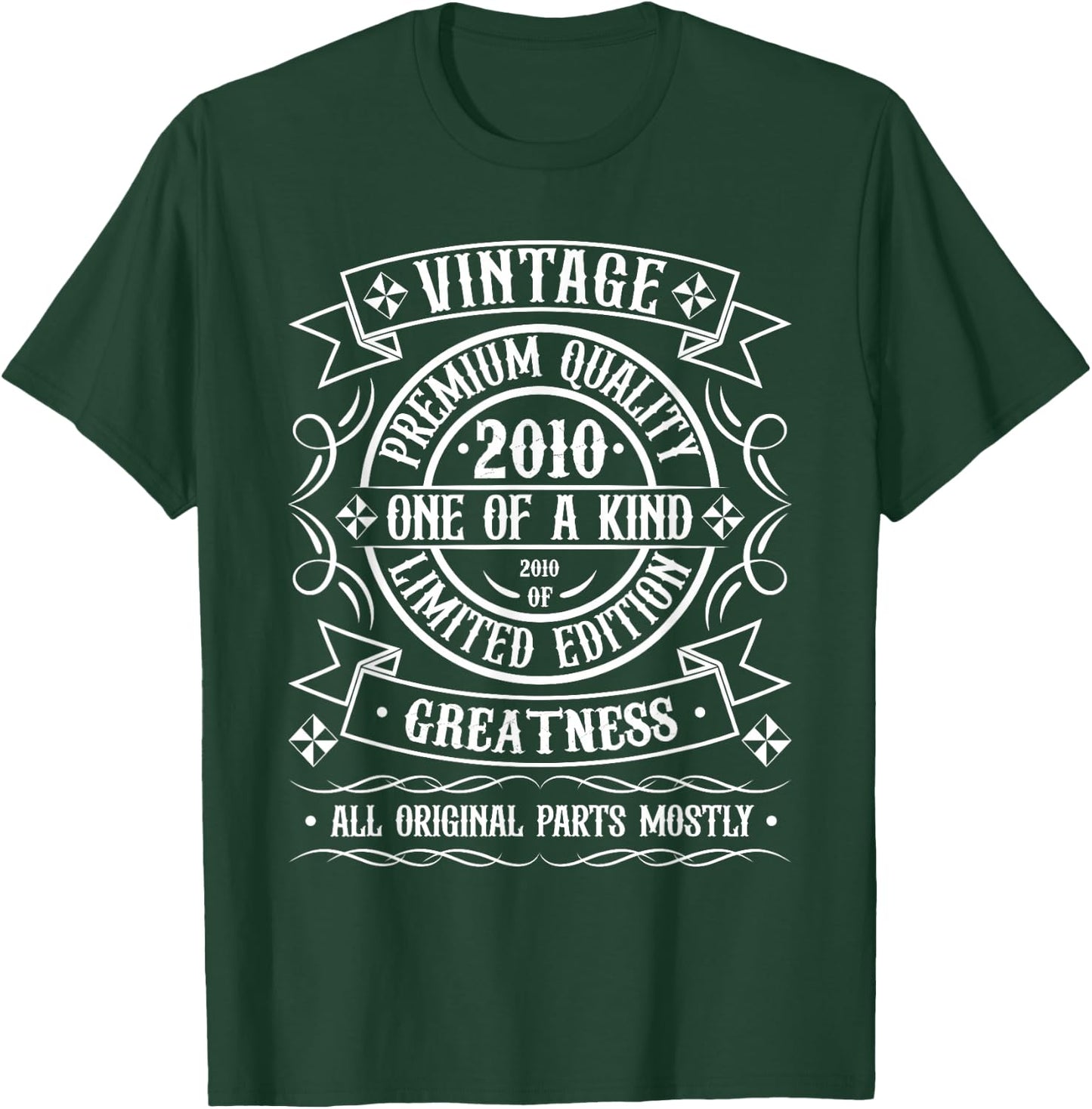 Vintage 2010 T Shirts Retro Funny 2010 Birthday T-Shirt - T-Shirt | Forest