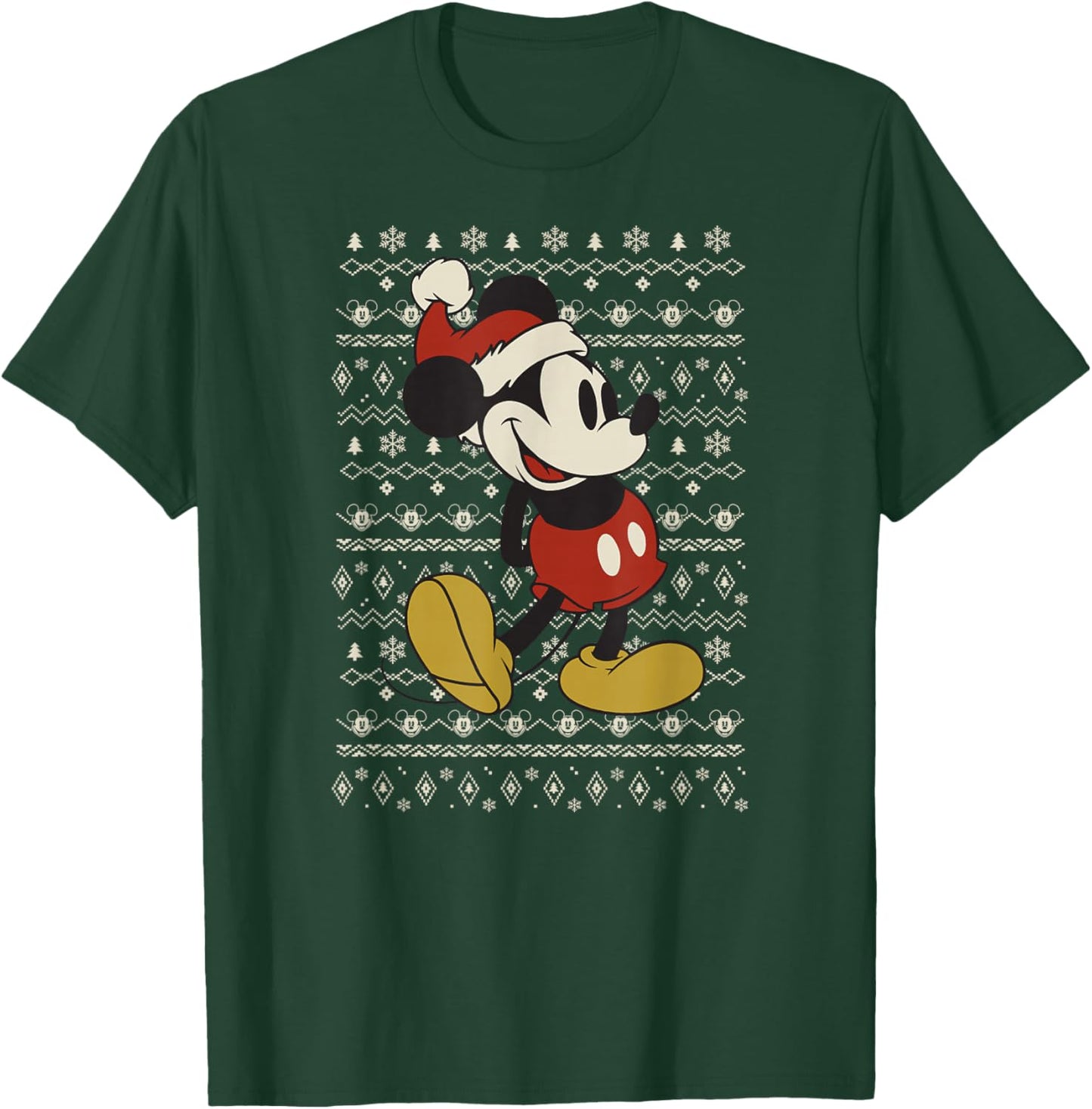 Disney Vintage Mickey Mouse Holiday T-Shirt - T-Shirt | Forest
