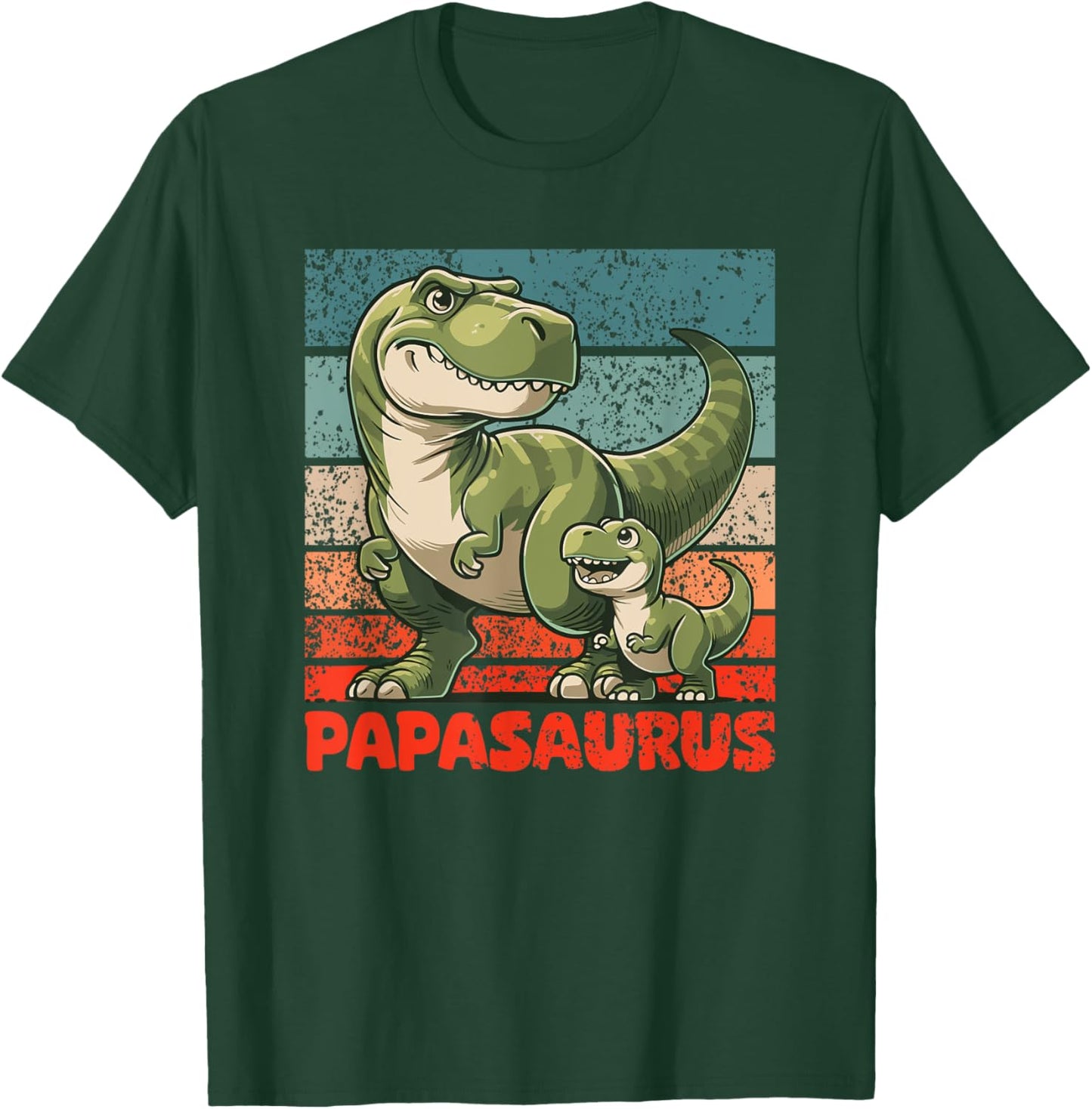 Papasaurus Father's Day Best Dad T-Rex Papa , black T-Shirt - T-Shirt | Forest