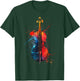 Cello Instrument on Colourful Painted Cello , black T-Shirt - T-Shirt | Forest