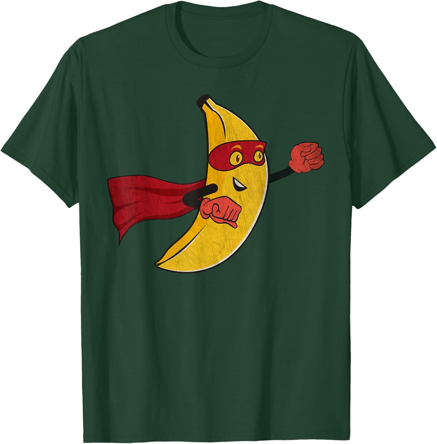 Funny Banana Superhero Cartoon Hero Fruit Avenger Costume T-Shirt - T-Shirt | Forest
