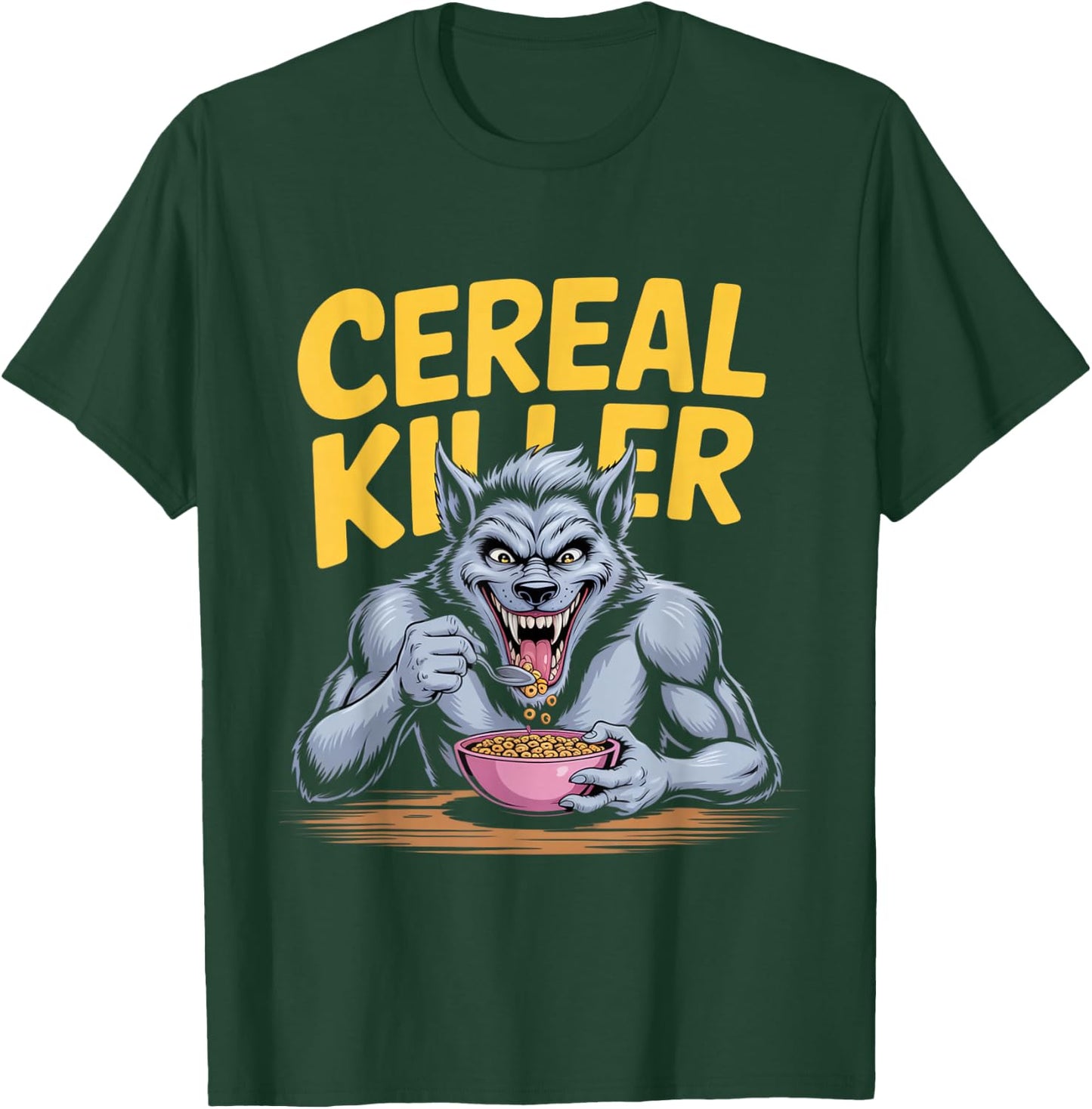 Cereal Killer Funny Halloween Horror Movie Masked Man T-Shirt - T-Shirt | Forest