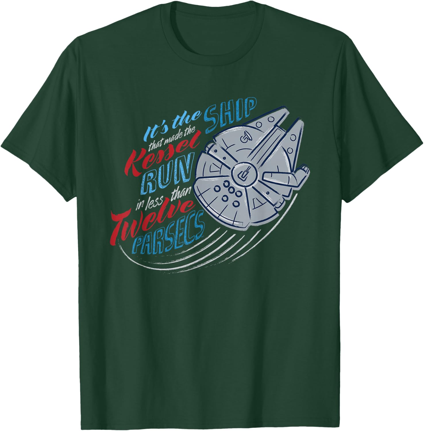 Star Wars Millennium Falcon Kettle Run in 12 Parsecs USA T-Shirt - T-Shirt | Forest