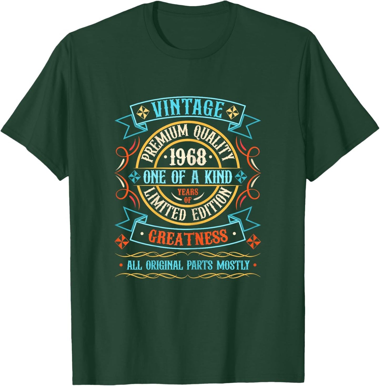 Vintage 1968 T Shirts Retro Funny 1968 Birthday T-Shirt - T-Shirt | Forest