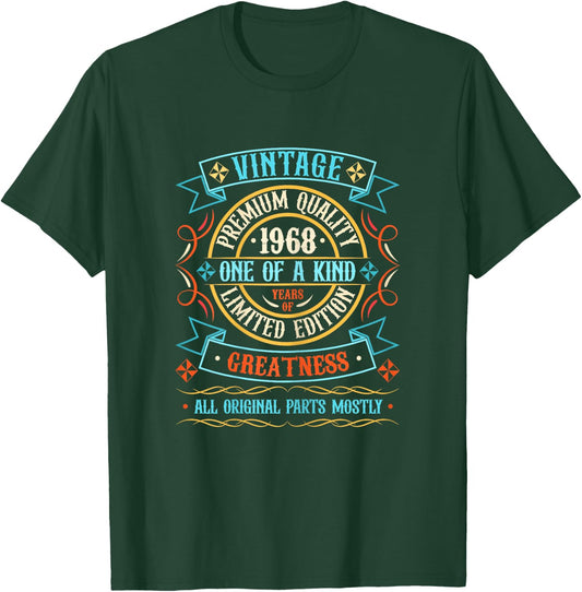 Vintage 1968 T Shirts Retro Funny 1968 Birthday T-Shirt - T-Shirt | Forest