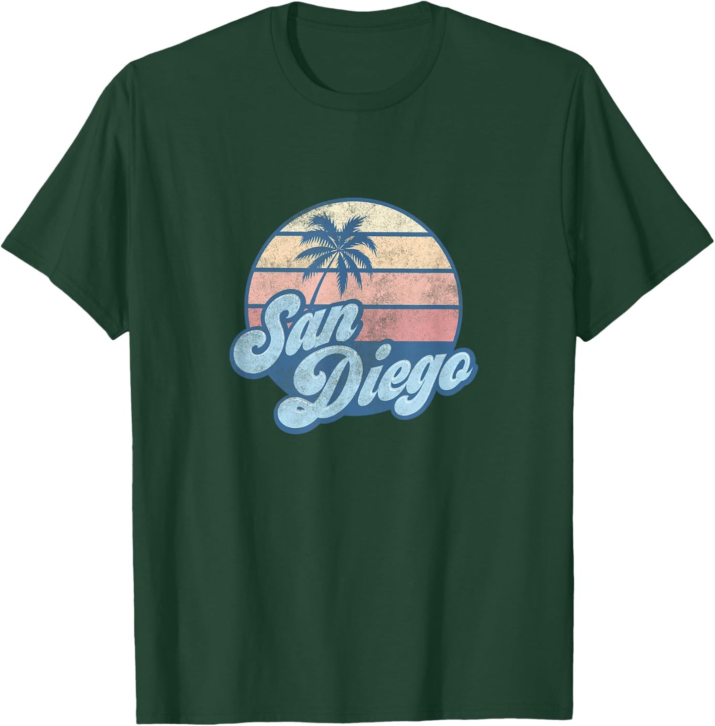 Artist Unknown child Retro,classic San Diego California CA T Shirt Vintage 70s Retro Surfer , Blue, Small US T-Shirt - T-Shirt | Forest