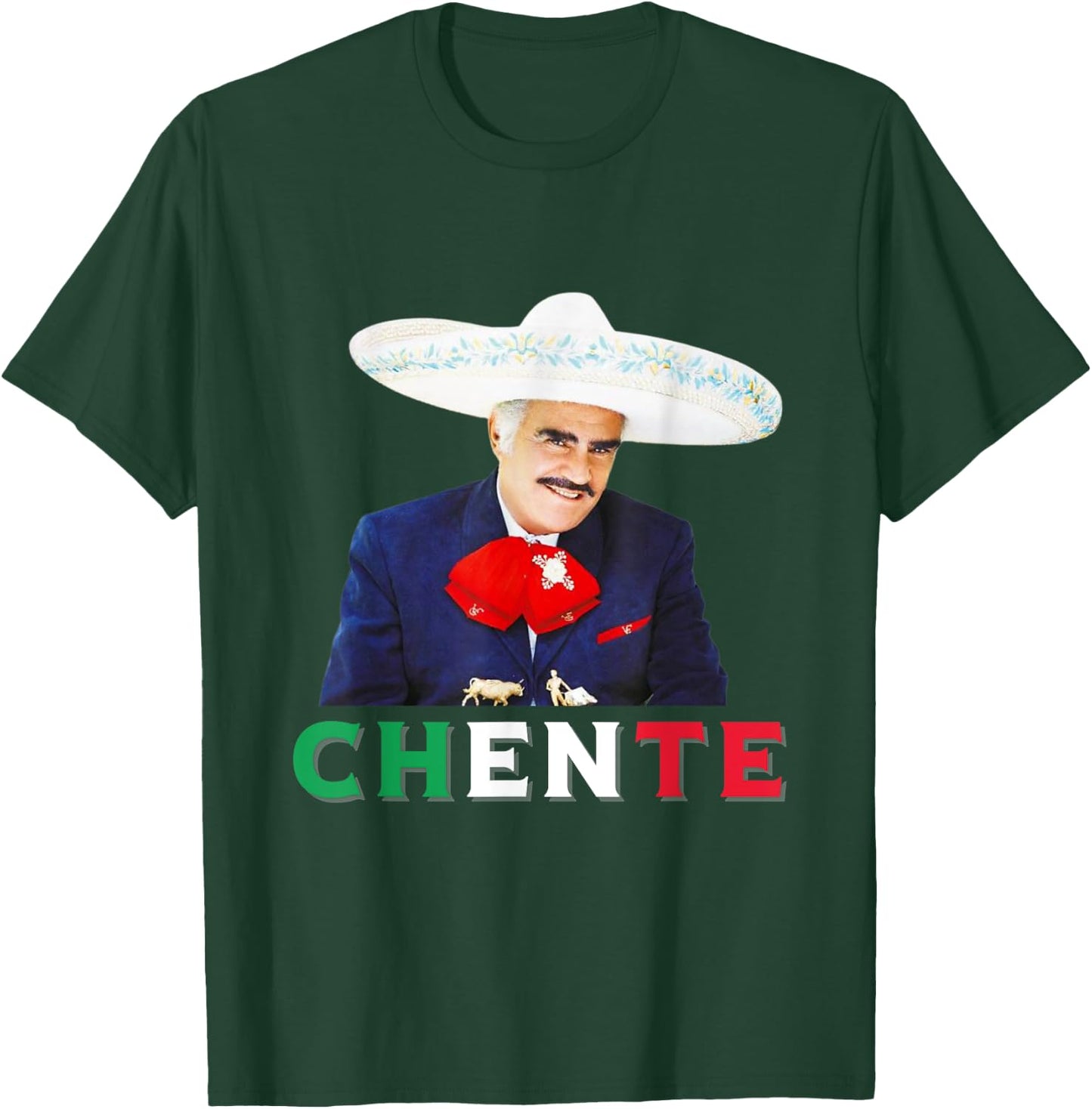 Chente Vicente Fernandez - Sigo Siendo El Rey Mexican Flag T-Shirt - T-Shirt | Forest