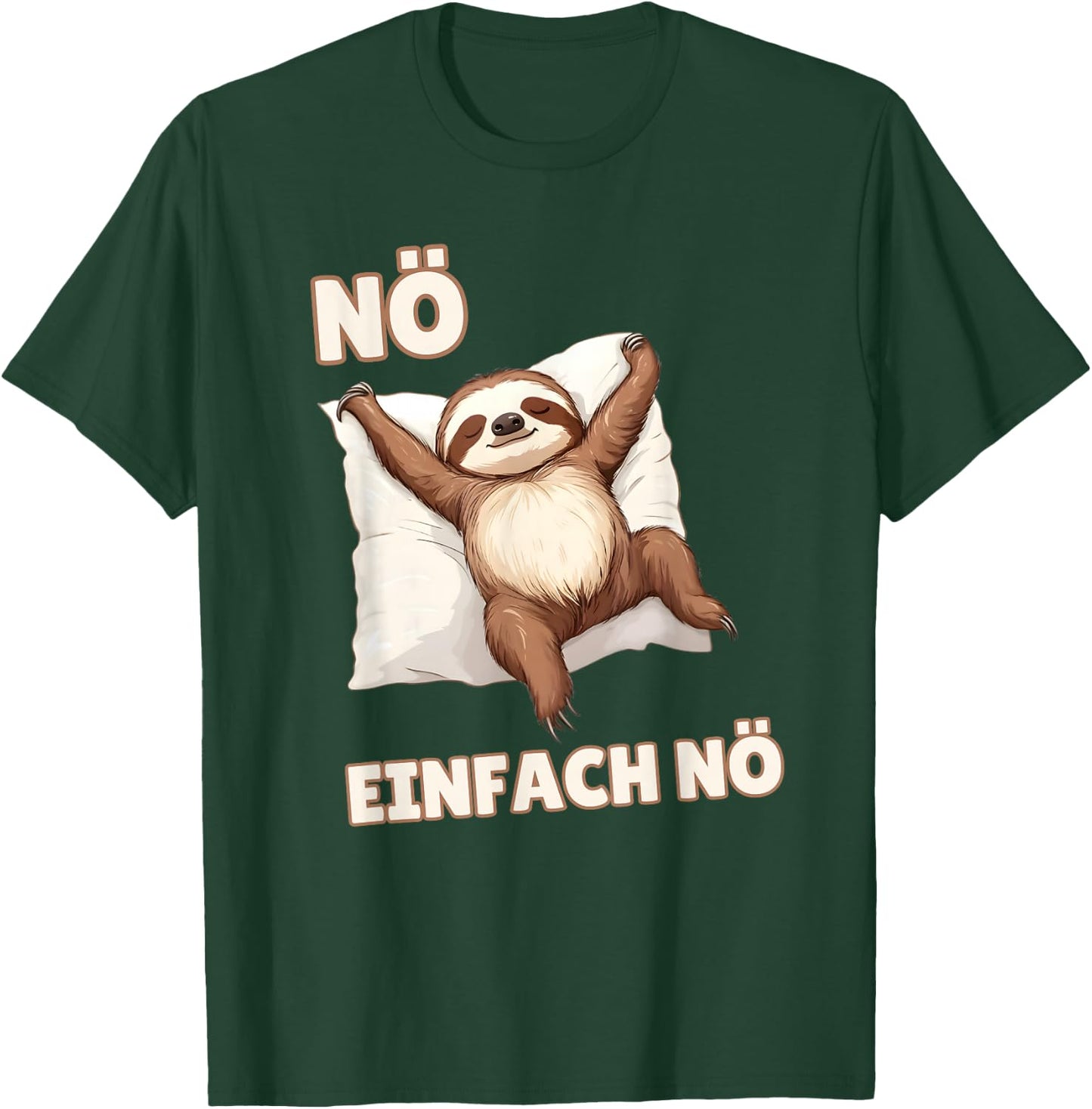 Sloth "Einfach Nö" Funny Sayings for Girls and Boys , black T-Shirt - T-Shirt | Forest