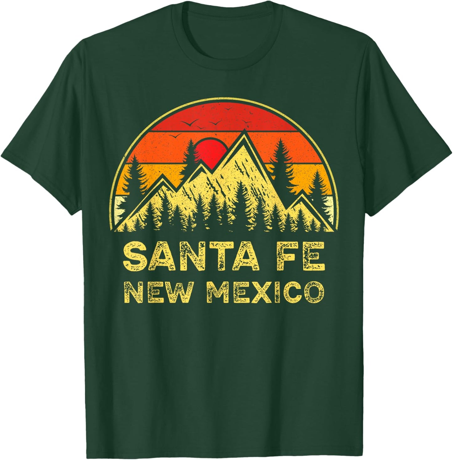 Vintage Santa Fe New Mexico NM Mountains Hiking Souvenir T-Shirt - T-Shirt | Forest