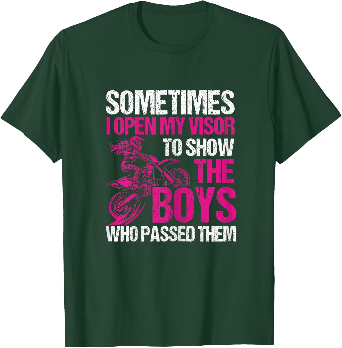 Kids motocross funny dirt bike toddler girl dirt biking T-Shirt - T-Shirt | Forest