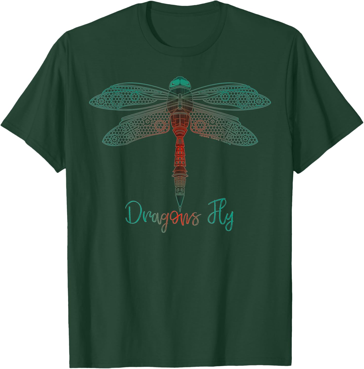 Cool Machined Steampunk Dragonfly - Dragons Fly - Steampunk T-Shirt - T-Shirt | Forest