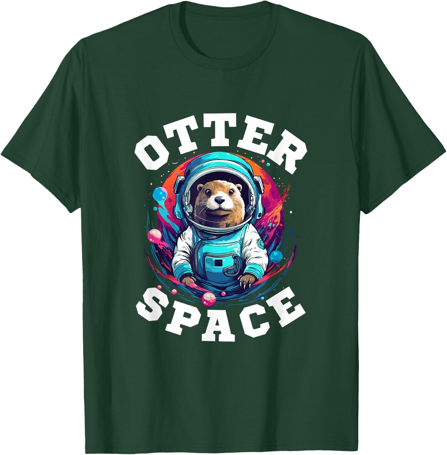 Otter Animal Kids & Adult - Otter Space T-Shirt - T-Shirt | Forest